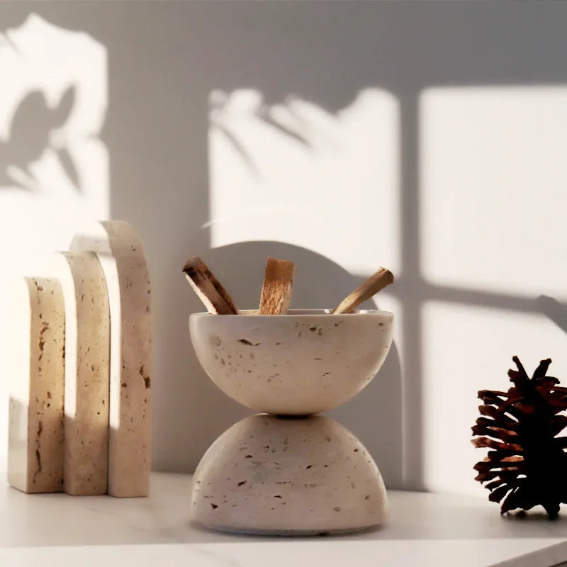 Pierre encens minimaliste en marbre