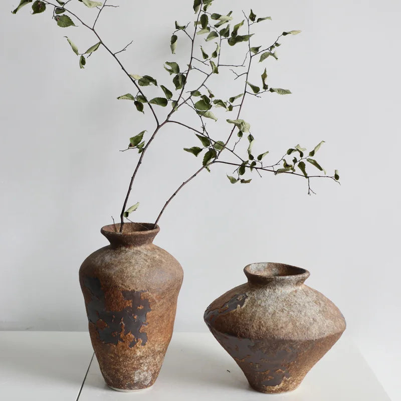 Vase wabi-sabi Terre Patinée